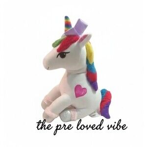 NICKELODEON JoJo Siwa White Rainbow Unicorn 20" Plush Toy